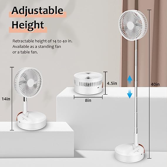 Cordless Foldable Portable Fan