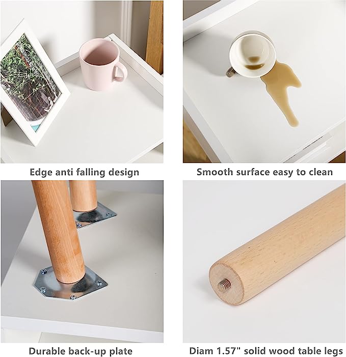 Nightstand Large-capacity MDF Engineering Board Storage Home Bedside