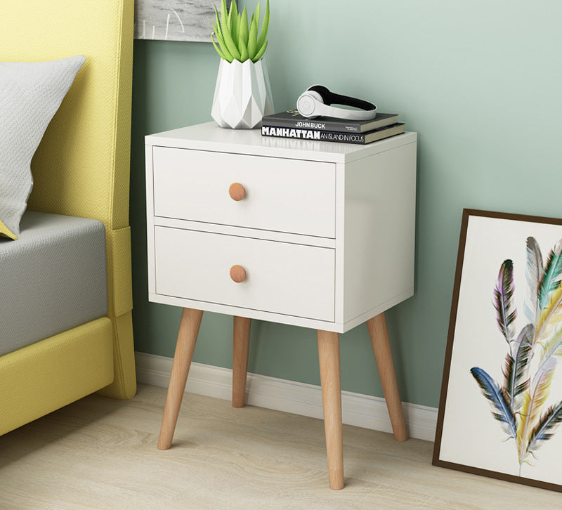 Nightstand Large-capacity MDF Engineering Board Storage Home Bedside
