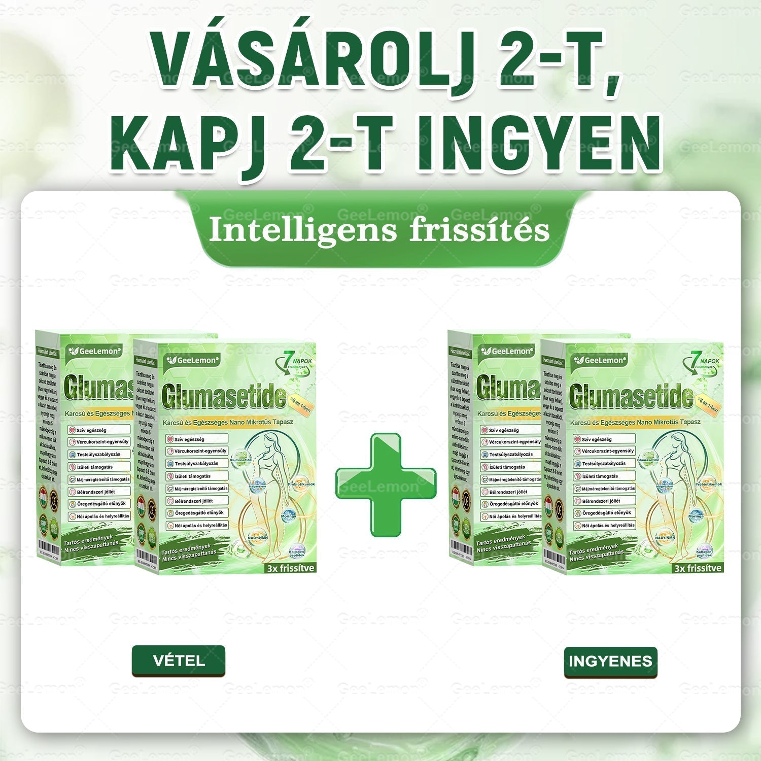 🌱🌱Moringa · Berberine × NAD+ 10-in-1 Advanced Nano GeeLemon® Glumasetide 8az 1-ben Karcsú és EgészségesNano Mikrotűs Tapasz (Napi 1alkalom – látható változásakár 7 nap alatt) ✅ Elhízásra,bőrfeszesítésre,cukorbetegségre, alvásiapnoéra, ízületekre stb HU